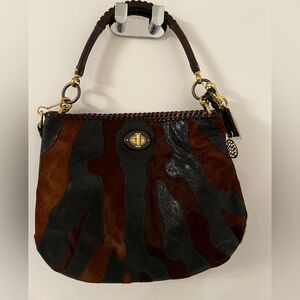 NWT-Luxurious Coach Haircalf & Leather XL Hobo